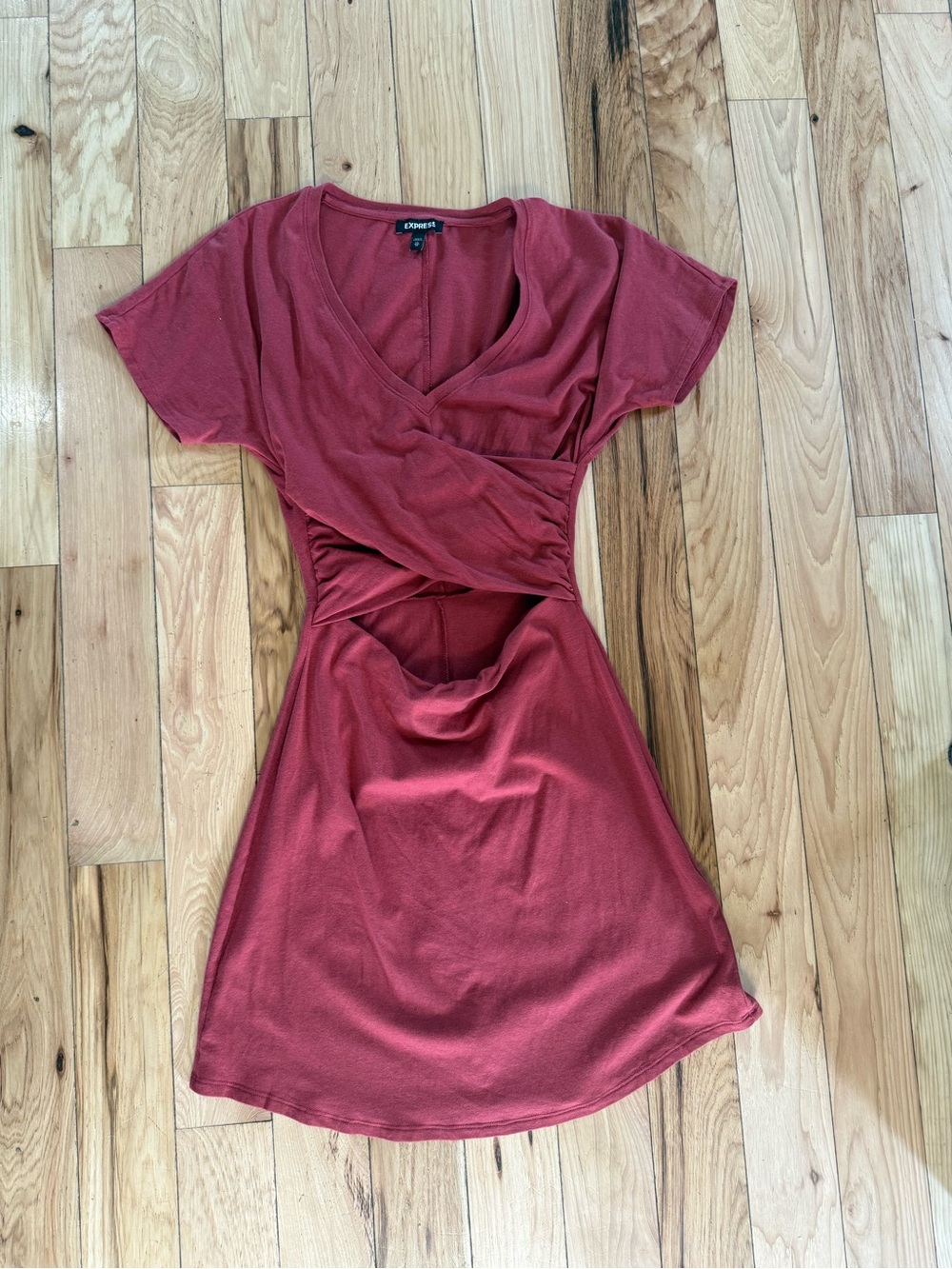 Express bodycon cutout Short Sleeve mini dress size XS